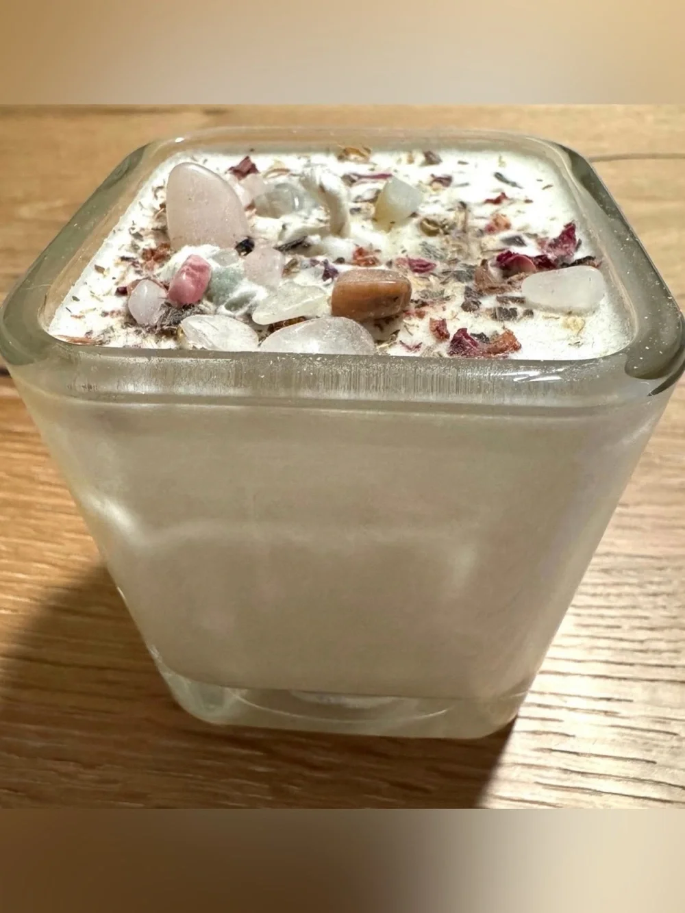 New Moon Beginnings Soy Crystal Self Love Glass Candle 7.5 ounce New